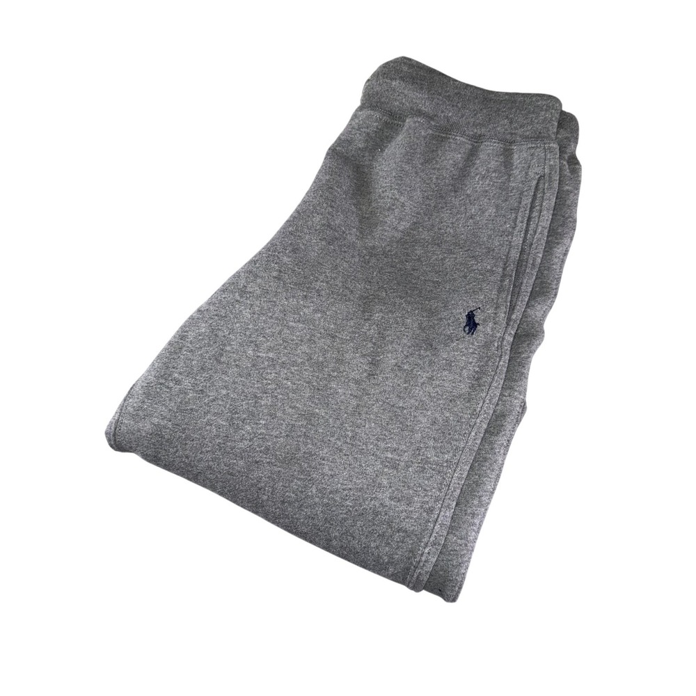 Polo Ralph‎ Lauren Pants Kids Medium 10-12 Gray Fleece Joggers Elastic Cuffs